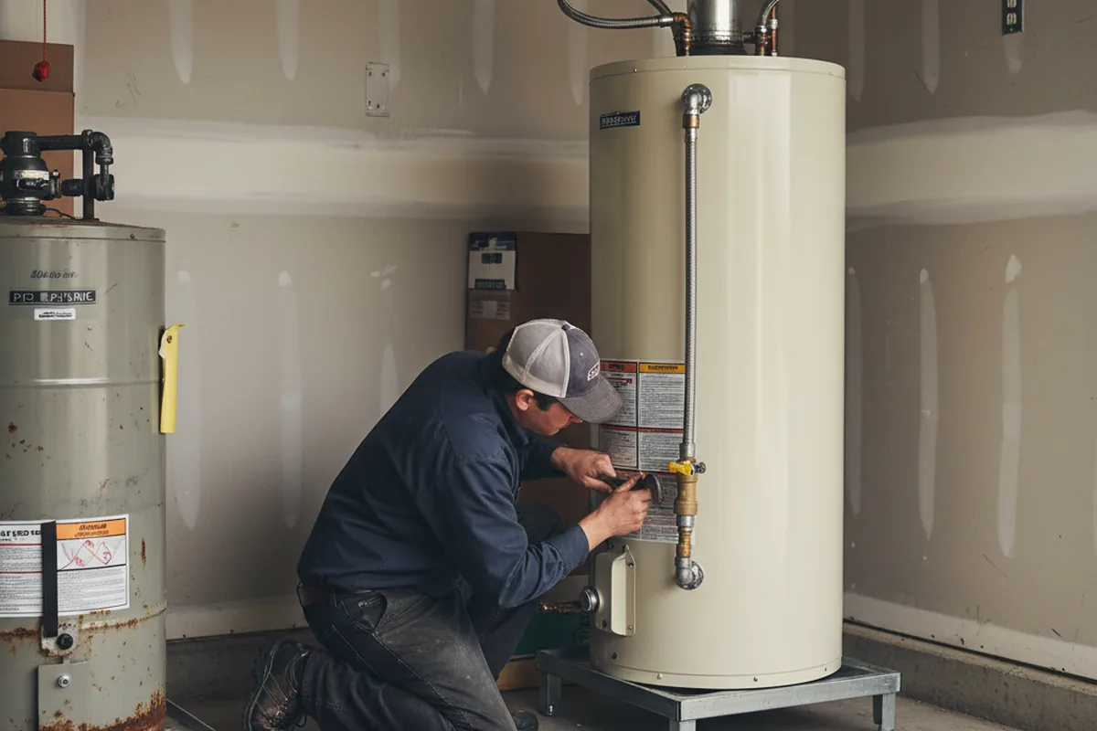 Water heater and shutoff valve replacement in Olustee