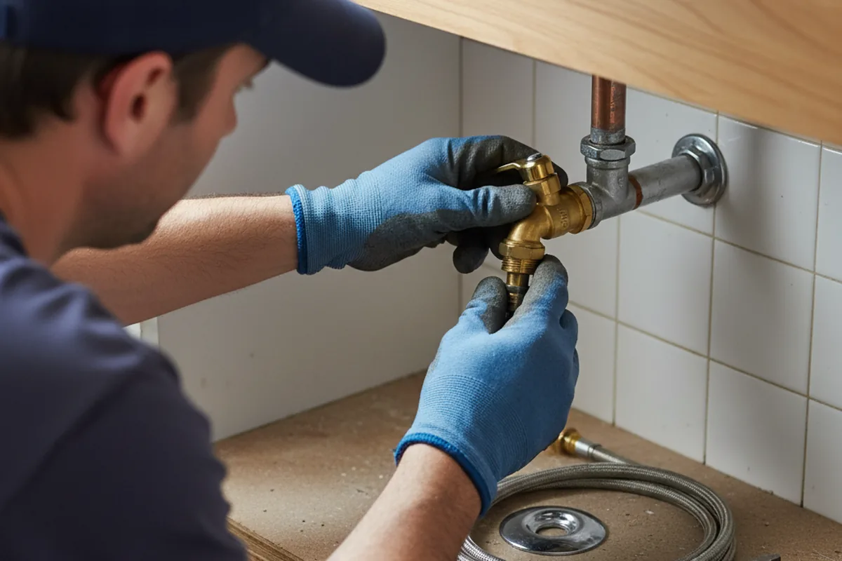 Shutoff valve and fitting work during Emergency Plumbing in Olustee